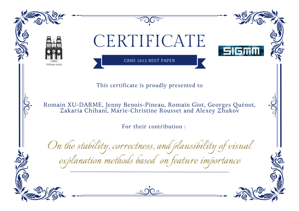 CBMI 2023 Best Paper